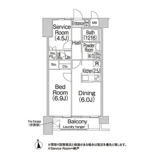 コンフォリア赤羽岩淵【407号室】の間取り