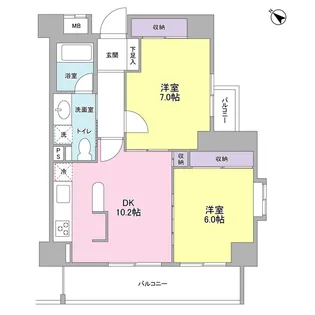 プロスペクト西巣鴨【6階】の間取り