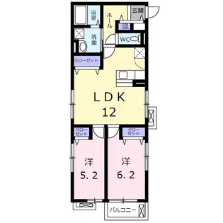 ポルトボヌール【3階】の間取り
