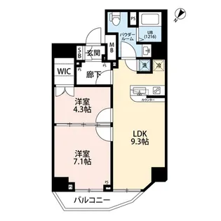 プレール・ドゥーク西巣鴨【14階】の間取り
