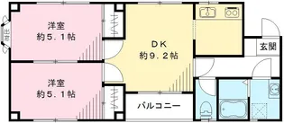 カースル三ノ輪 A棟【203号室号室】の間取り