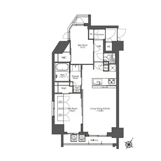 コンフォリア滝野川【2階】の間取り