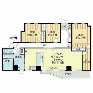 板橋区前野町5丁目佐藤ビル【1階】の間取り