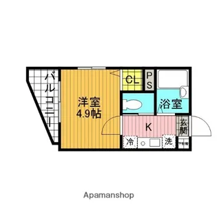 メルディア梅島Ⅱ【2階】の間取り