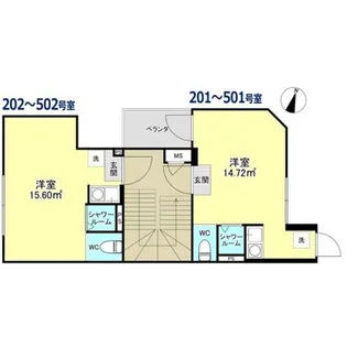 ジュリアス南千住【3階】の間取り