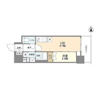 リアンシエルブルー田端【9階】の間取り