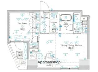 DIPS東十条駅前PREMIUM【7階】の間取り
