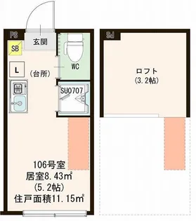 ハーモニーテラス志茂ⅩⅤ【1階】の間取り