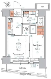 エストゥルース板橋本町【9階】の間取り