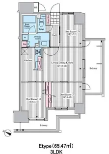 クロスレジデンス東十条【0210号室】の間取り