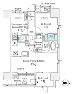 アヴァンカーサ町屋【3階】の間取り