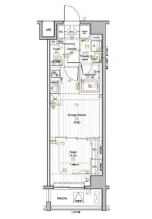 PREMIUM CUBE 池袋本町【4階】の間取り