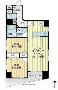 日本橋三越前アムフラット弐番館【5階】の間取り