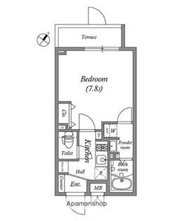 ルネサンスコート王子【4階】の間取り