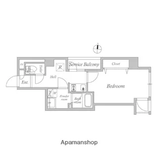 クオリタス東十条【7階】の間取り
