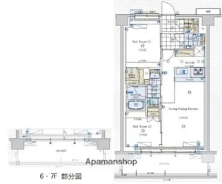 GENOVIA赤羽【7階】の間取り