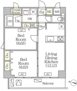 ORSUS志村坂上【5階】の間取り