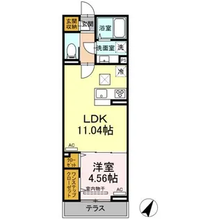 エクセリア赤塚【1階】の間取り
