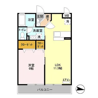 Y.K.花畑【2階】の間取り