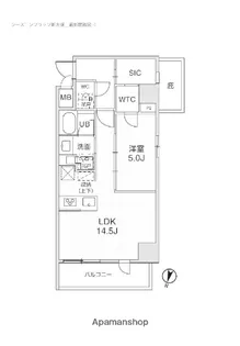 シーズンフラッツ新大塚【3階】の間取り