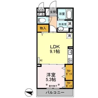 VIVACE(ヴィヴァーチェ)【3階】の間取り