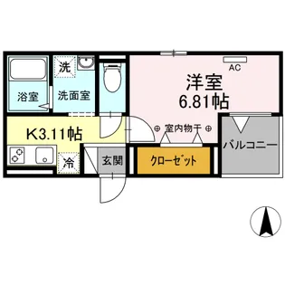 レインボー皿沼【3階】の間取り
