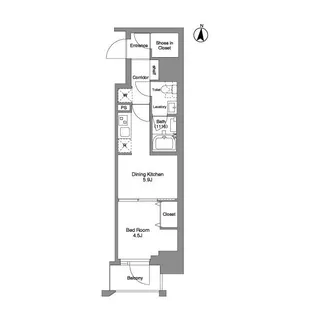 クラリティア綾瀬【4階】の間取り