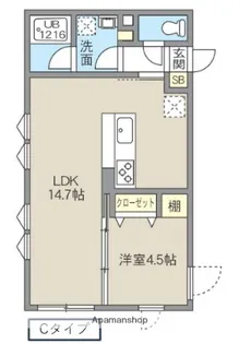 レピュア池袋本町レジデンス【4階】の間取り