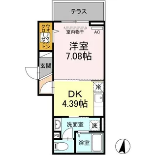 アナシエ徳丸【1階】の間取り