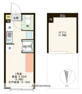 ハーモニーテラス赤羽イースト【2階】の間取り