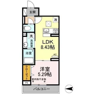 DーSQUARE【1階】の間取り