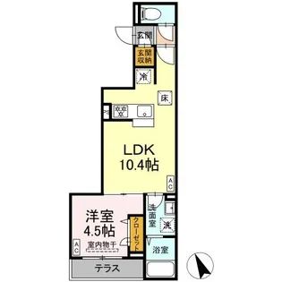 セレスティア皿沼【1階】の間取り