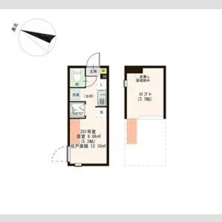 ソレイユテラス東十条【2階】の間取り