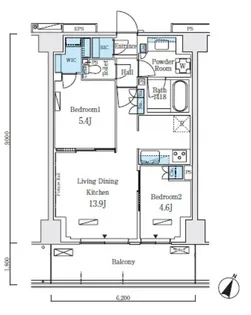 ロイヤルパークス赤羽ノース【3階】の間取り