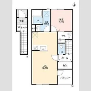 リーブルファイン足立南花畑【2階】の間取り