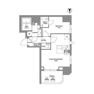 BPRレジデンス王子【8階】の間取り