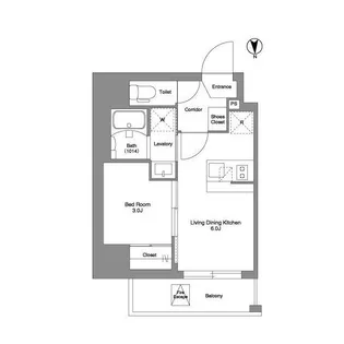 BPRレジデンス王子【9階】の間取り