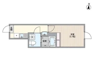 マーレ十条【1階】の間取り