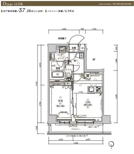 メインステージ浮間舟渡【5階】の間取り