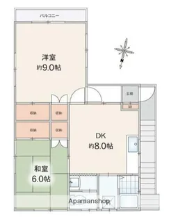 コーポワタナベⅡ【2階】の間取り