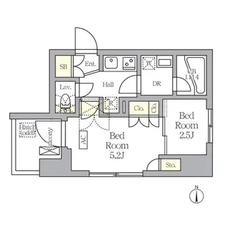 アジールコート王子【3階】の間取り