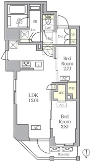 アジールコート王子【5階】の間取り