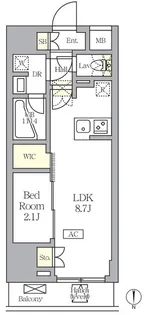 アジールコート王子【10階】の間取り