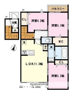 イル プリモ【2階】の間取り