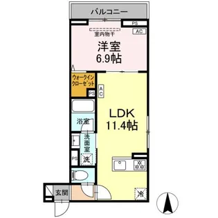 セレスティア大谷田III【3階】の間取り