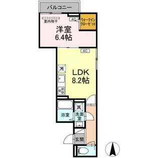 セレスティア関原【3階】の間取り