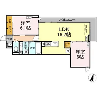 オードリーコート【3階】の間取り