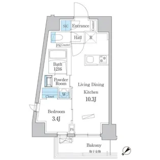 デュオフラッツ板橋大山【3階】の間取り