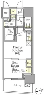 テラス北千住【8階】の間取り
