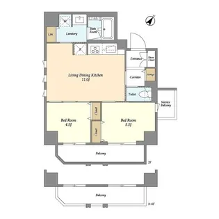 リテラス三ノ輪ウエスト【6階】の間取り